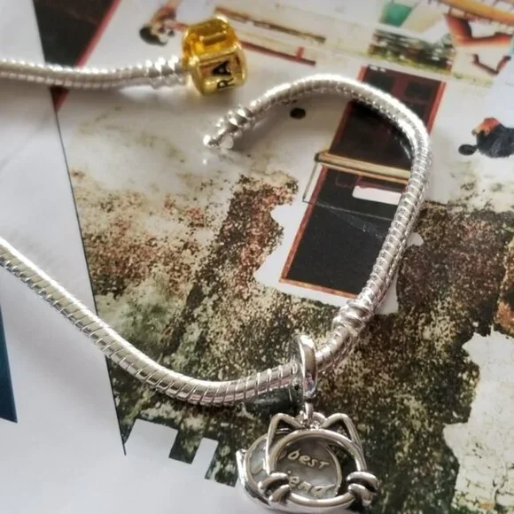 Pandora My Pet Cat Enamel Dangle Charm - Picture 8 of 10